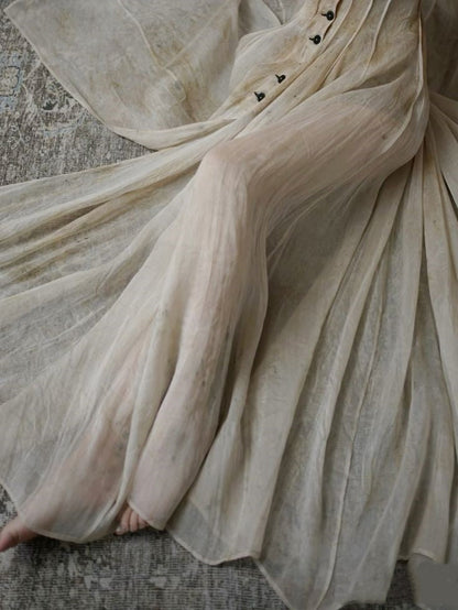 Girlhomeshops-New Retro Elegant Square Neck Summer New Long Chiffon Prom Dress Evening Dress Retro Wedding Bridesmaid Dress gh5251