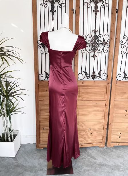 Vintage Satin Mermaid Prom Dress Sweetheart Evening Gown TP5784
