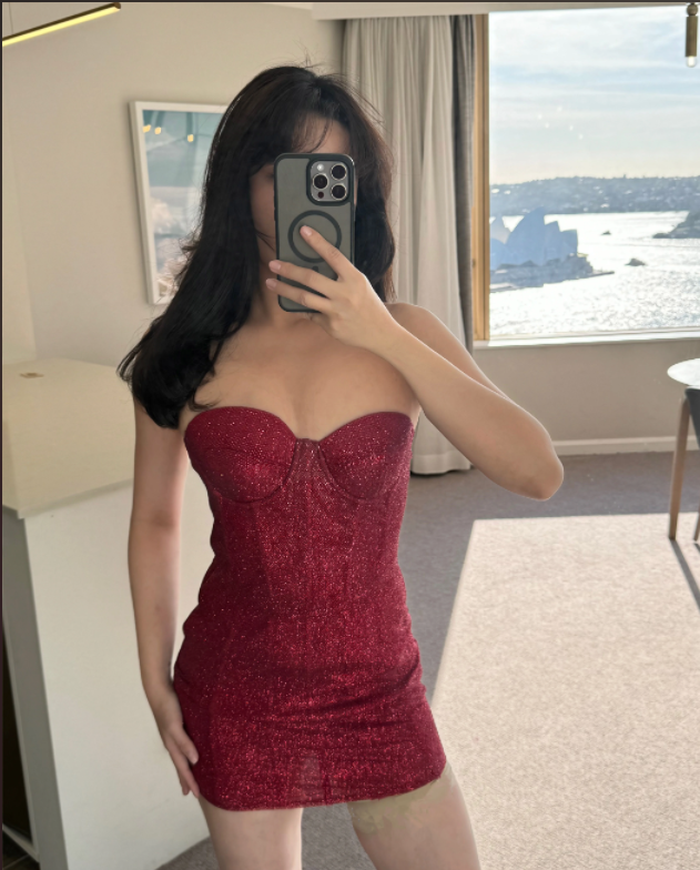 Fashion Red Sequin Bodycon Design A-line Party Dress Homecoming Dress TP3861