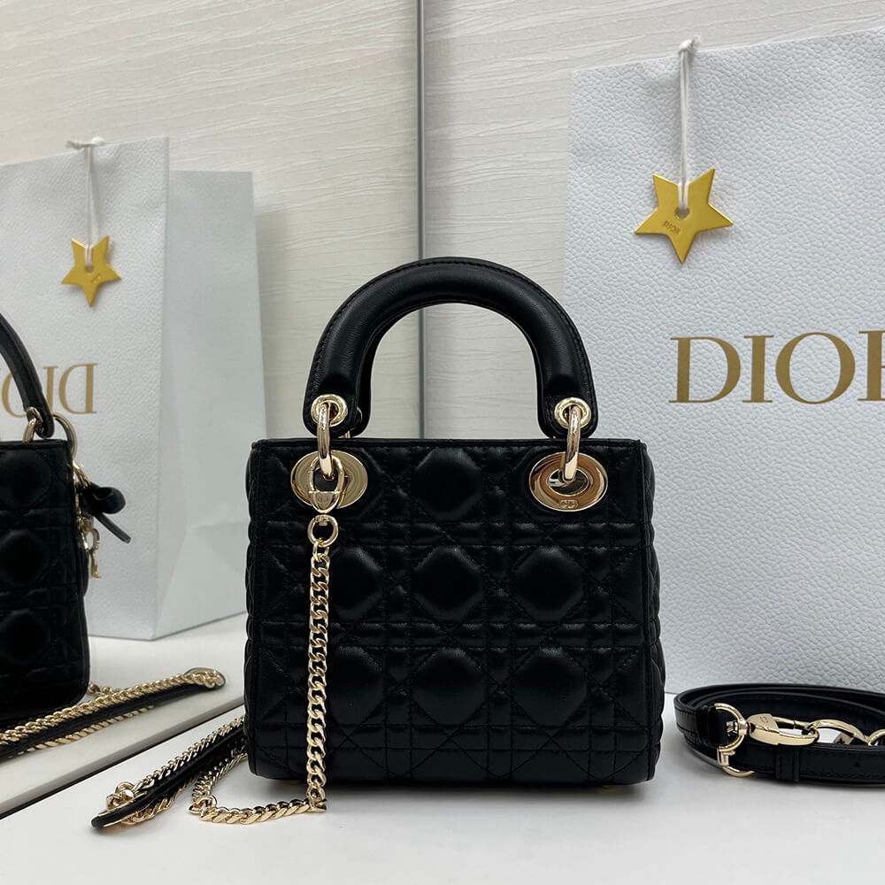 Dior Mini Lady Dior Bag with Chain(HIGH-END GRADE)