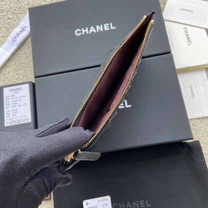 Chanel CO-CO Mini Pouch Wallet Gold Hardware Black 20Cm