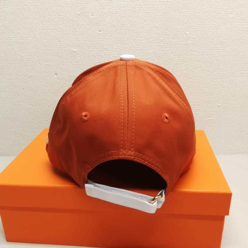 Hermes New Carriage Baseball Cap Orange