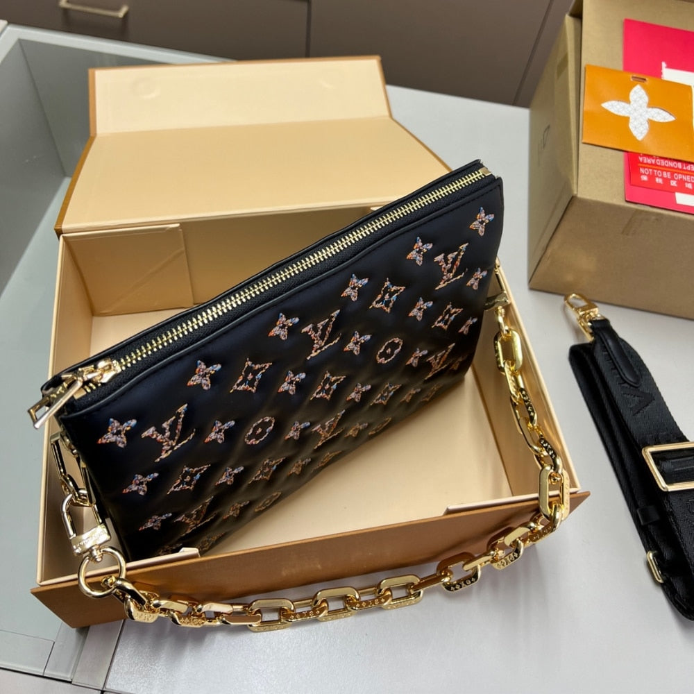 Louis Vuitton Coussin PM Black Gold 26Cm M12448