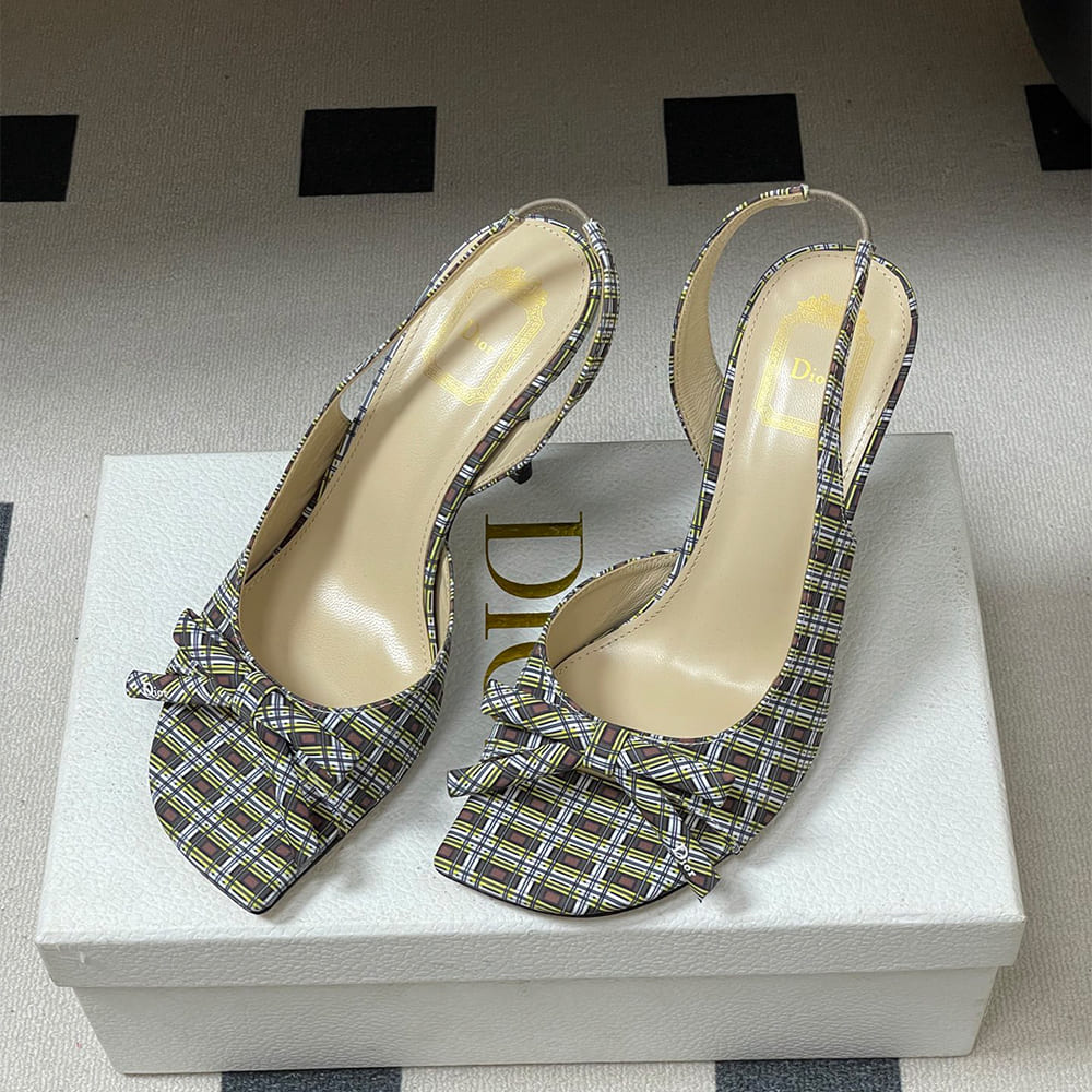 Dior Bow Heeled Slingback Sandal