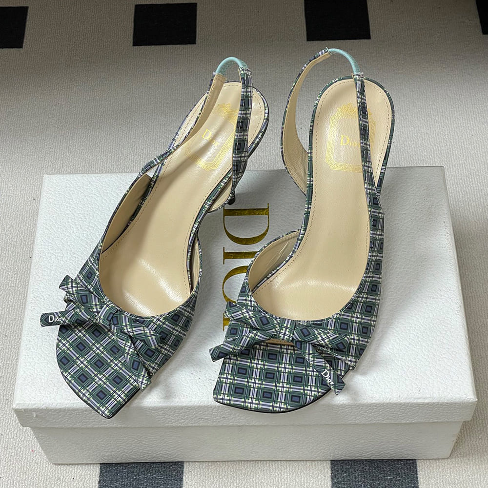 Dior Bow Heeled Slingback Sandal