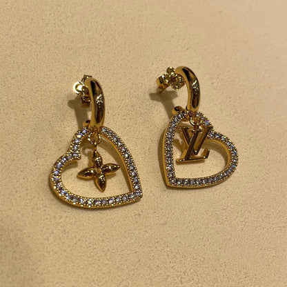 MY LV HEART EARRINGS