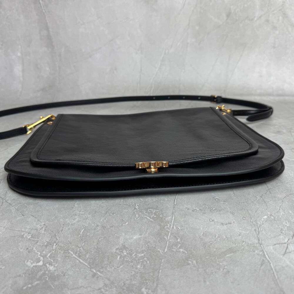 CELINE SOFT TRIOMPHE BESACE IN SUPPLE SHINY LAMBSKIN(HIGH-END GRADE)