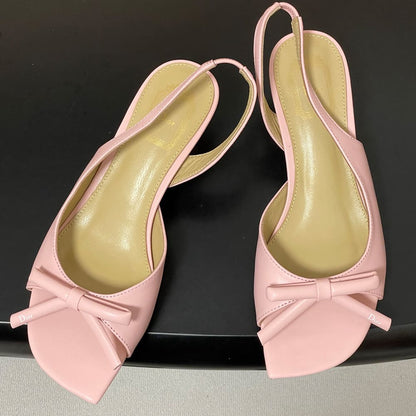 Dior Bow Heeled Slingback Sandal