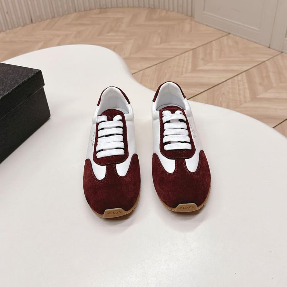 PRADA Nappa leather and suede sneakers