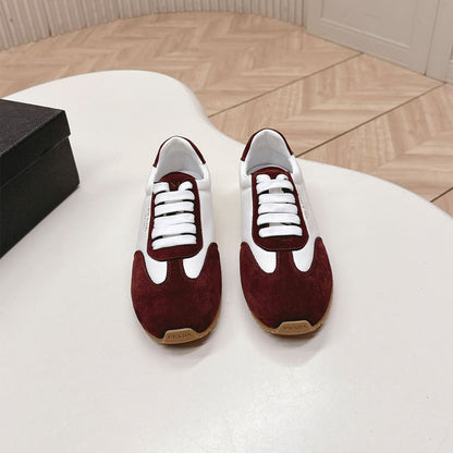 PRADA Nappa leather and suede sneakers