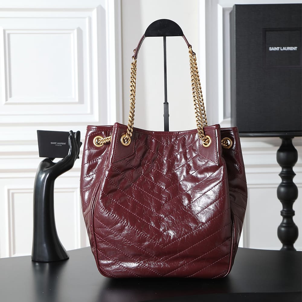 YSL NIKI small shopping in vintage leather(HIGH-END GRADE)