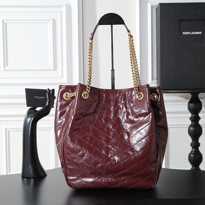 YSL NIKI small shopping in vintage leather(HIGH-END GRADE)