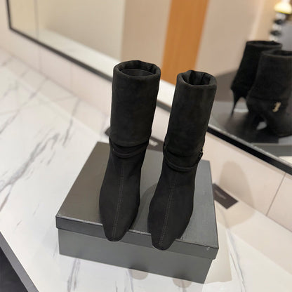 YSL NIKI booties in suede