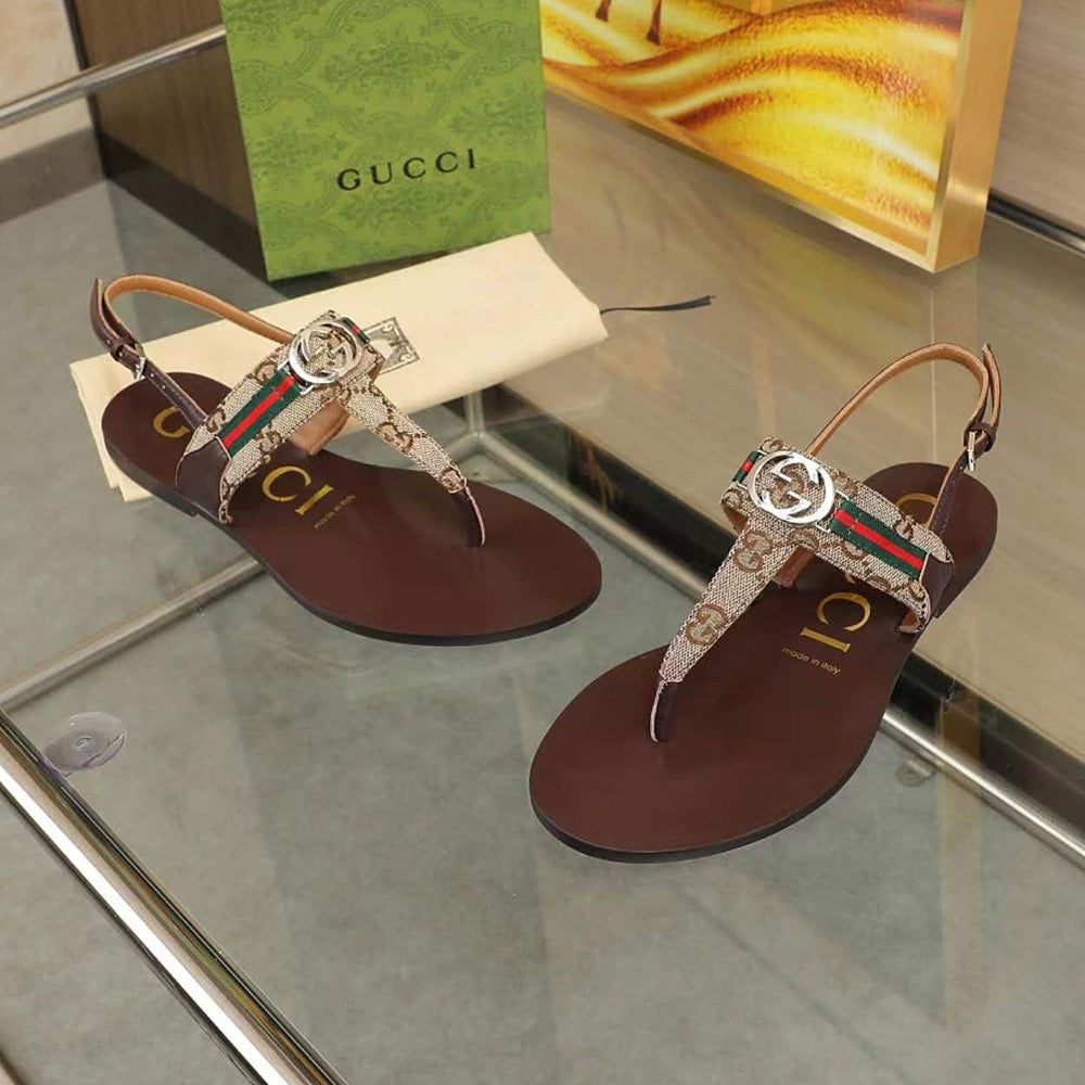 GUCCI Women’s Interlocking G Web sandal 224201