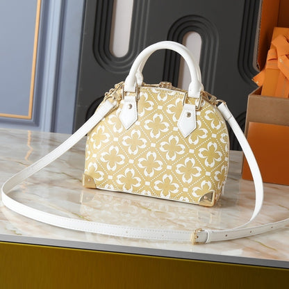 Louis Vuitton Alma Trunk BB White Gold Handle Bag 22cm M28032