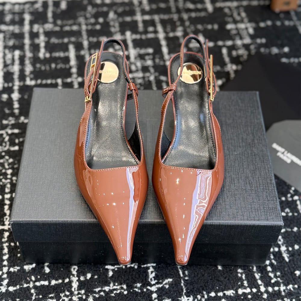 YSL LEE slingback pumps in patent leather