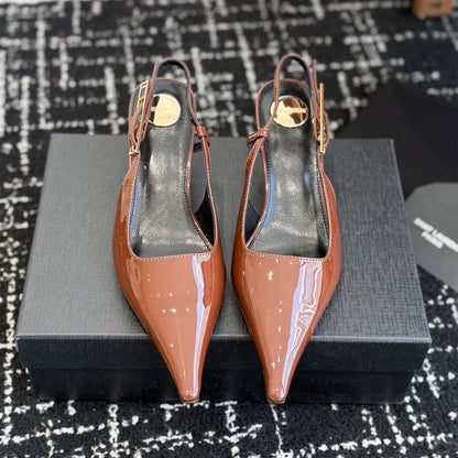 YSL LEE slingback pumps in patent leather