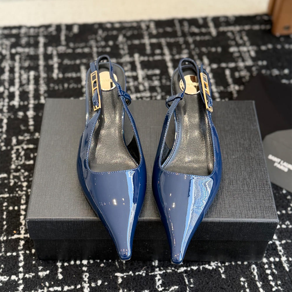 YSL LEE slingback pumps in patent leather