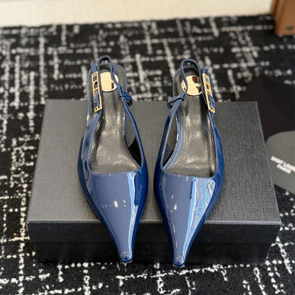 YSL LEE slingback pumps in patent leather