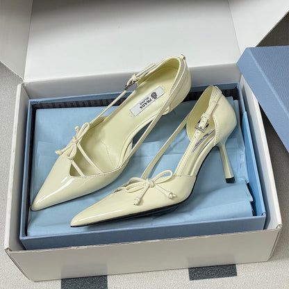 Prada Open-side leather pumps