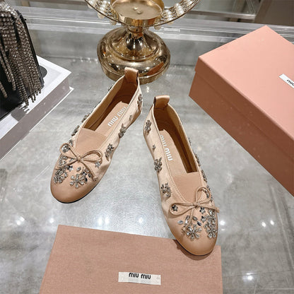 MIUMIU Satin ballerinas