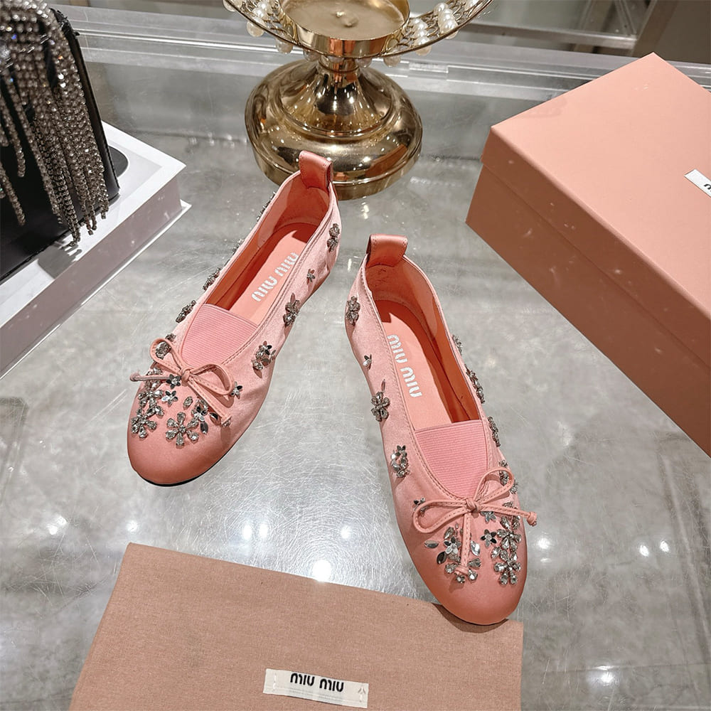 MIUMIU Satin ballerinas