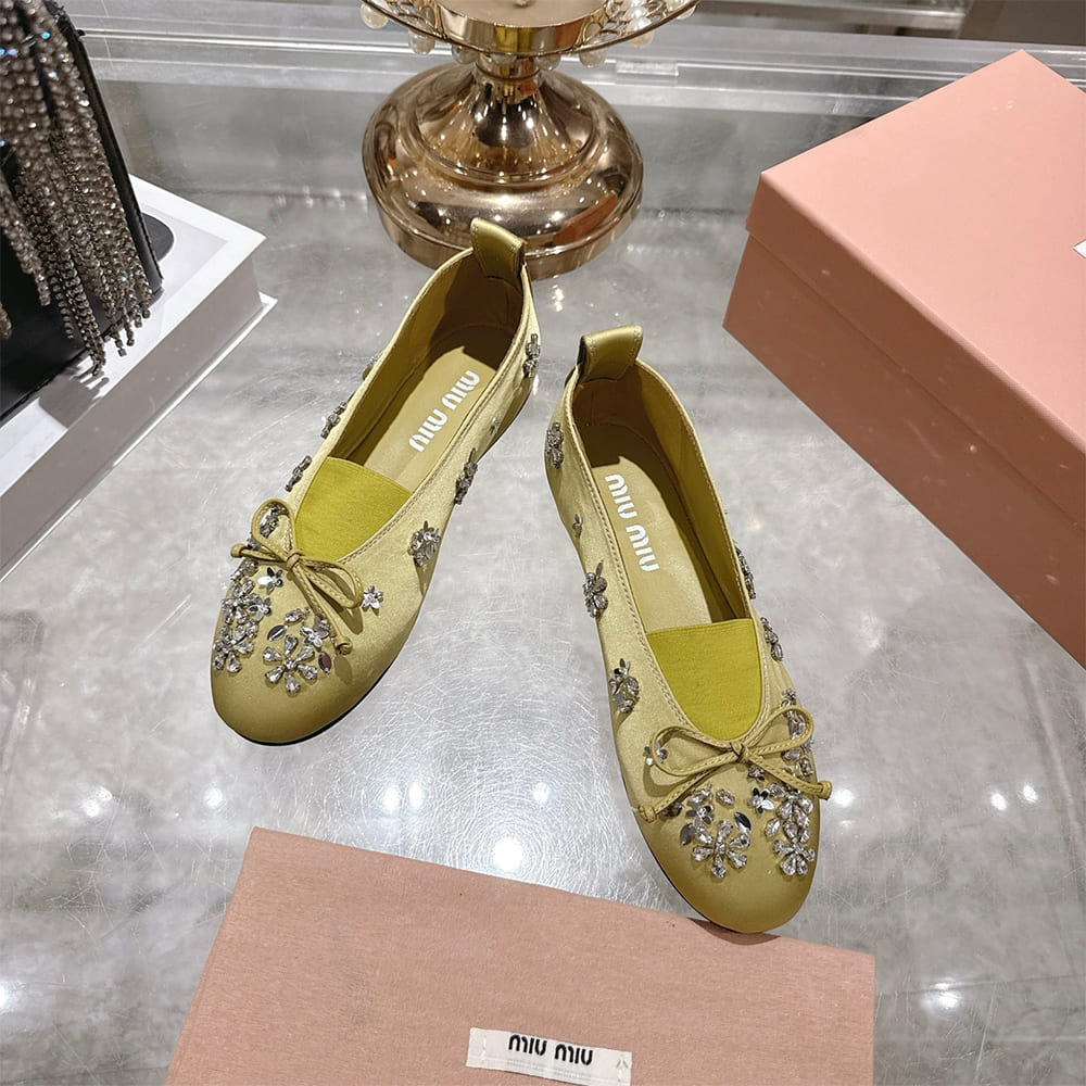 MIUMIU Satin ballerinas