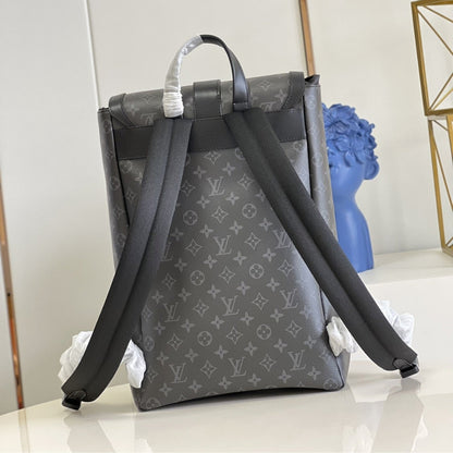Louis Vuitton Saumur Backpack Monogram Eclipse Canvas 42Cm M45913