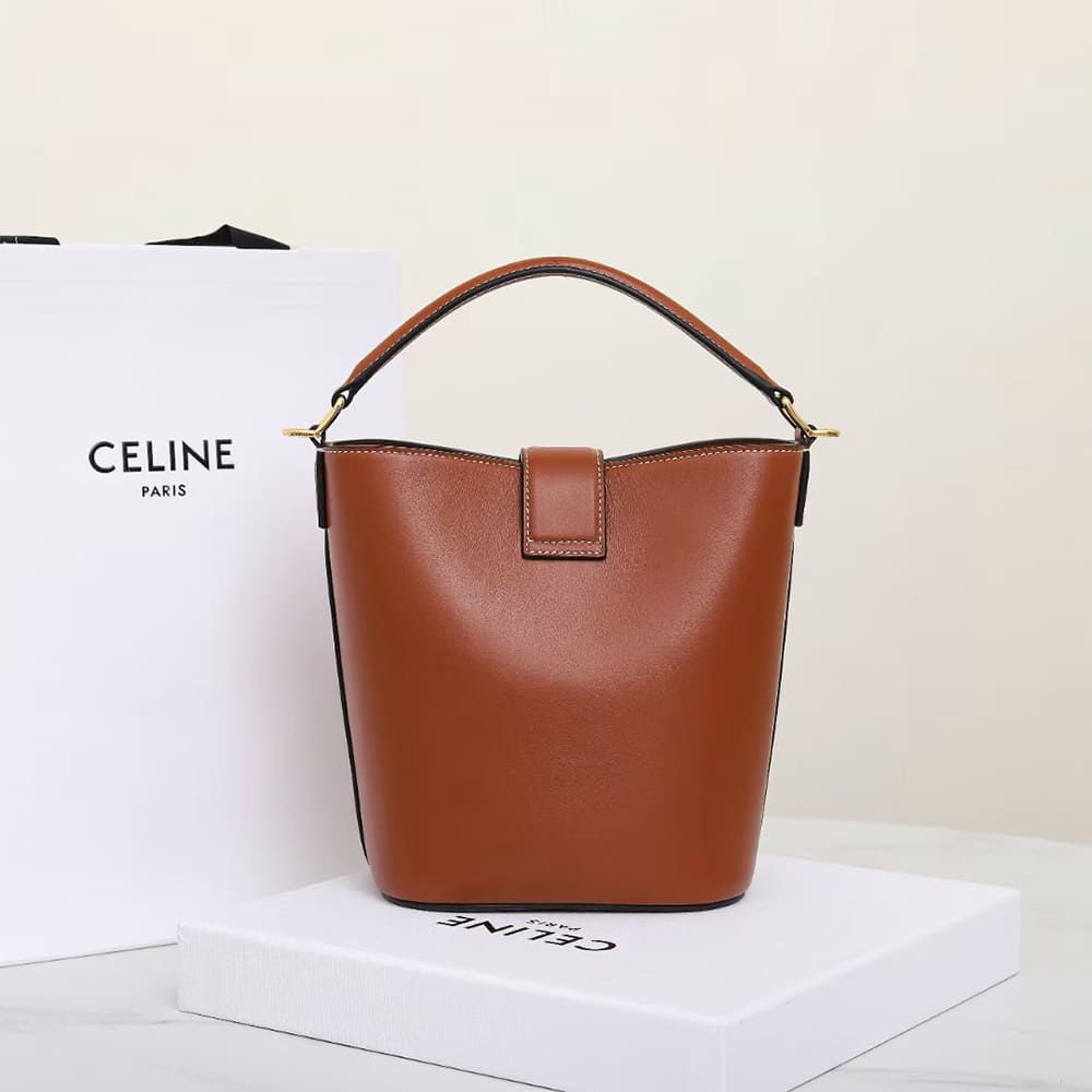 CELINE SMALL BUCKET LOUISE IN SMOOTH CALFSKIN(HIGH-END GRADE)