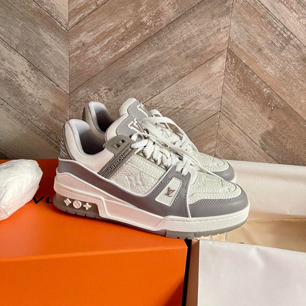 Louis Vuitton LV Trainer Sneaker Grey White 1A8KBA