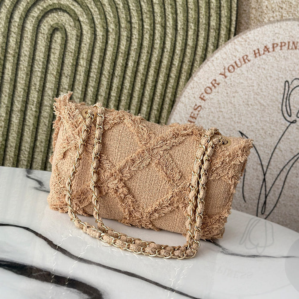 Chanel Crochet Tweed Flap Bag(HIGH-END GRADE)