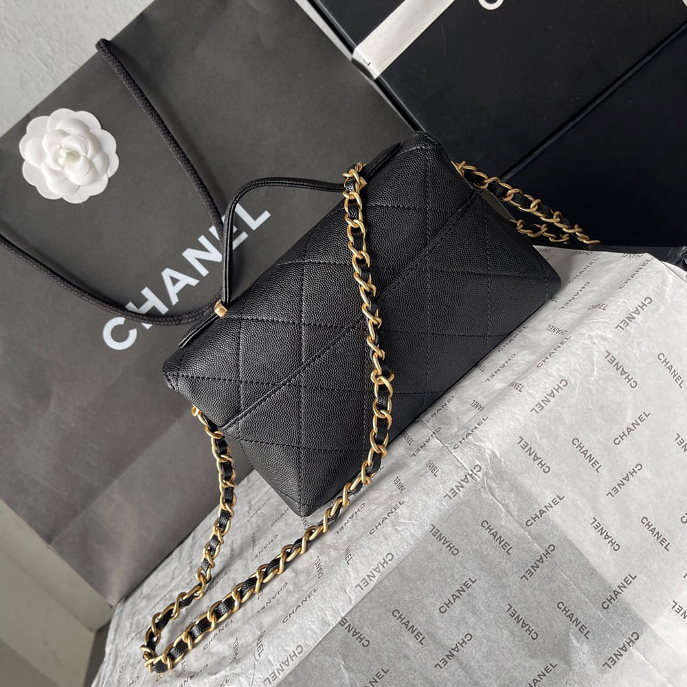 CHANEL Mini Flap with top handle(HIGH-END GRADE)