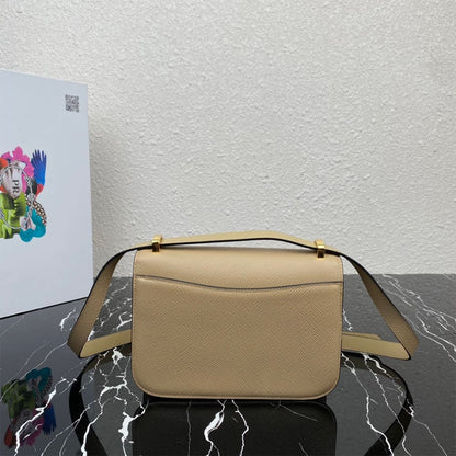 Prada Saffiano leather flap shoulder bag(HIGH-END GRADE)