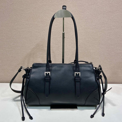 Prada Bonnie medium antiqued leather tote bag(HIGH-END GRADE)
