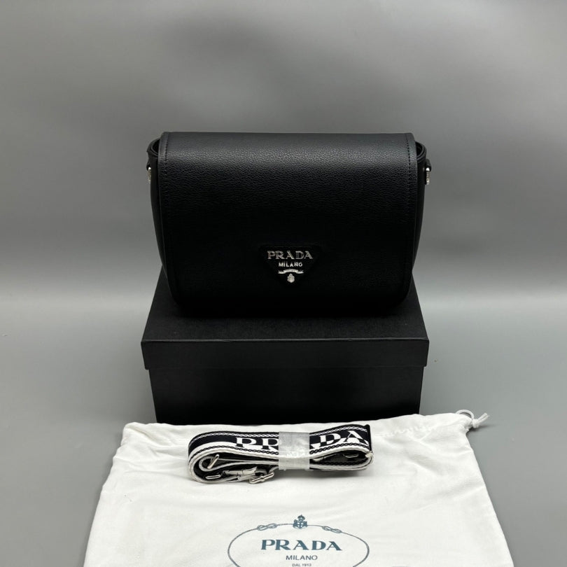 Prada Small Shoulder Bag In Black 23cm