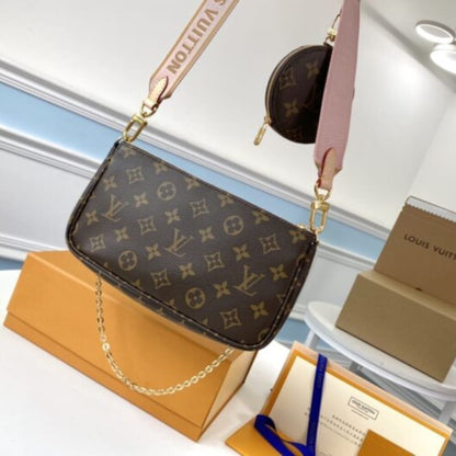 Louis Vuitton Multi Pochette Accessoires Monogram Light Pink 24Cm M44840