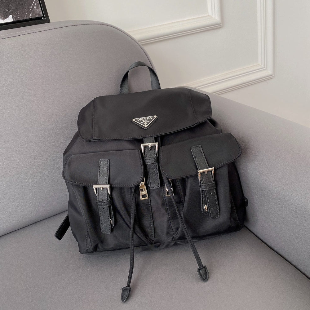 Prada Re Nylon Medium Backpack Black 30Cm 1BZ677 RV44 F0002 V OOO