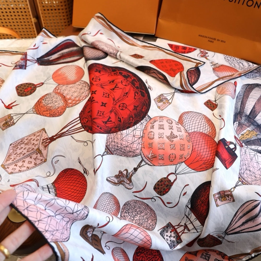 Louis Vuitton Up And Away Square Rouge 90Cm M78449