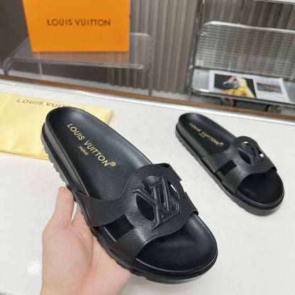 LOUIS VUITTON ISOLA FLAT COMFORT MULE BLACK 1ACPCI