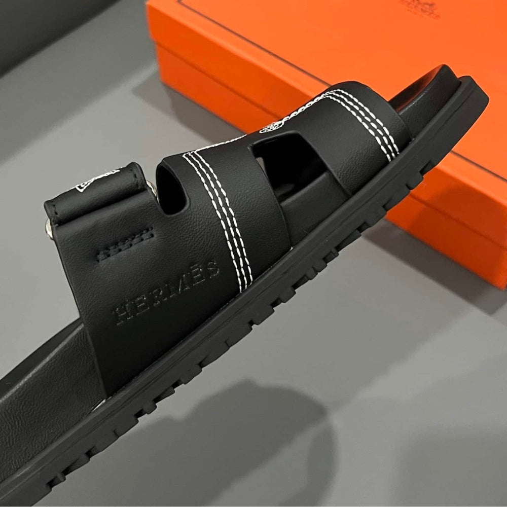 Hermes Chypre Sandal Star Stitched Noir H232142Z 02340