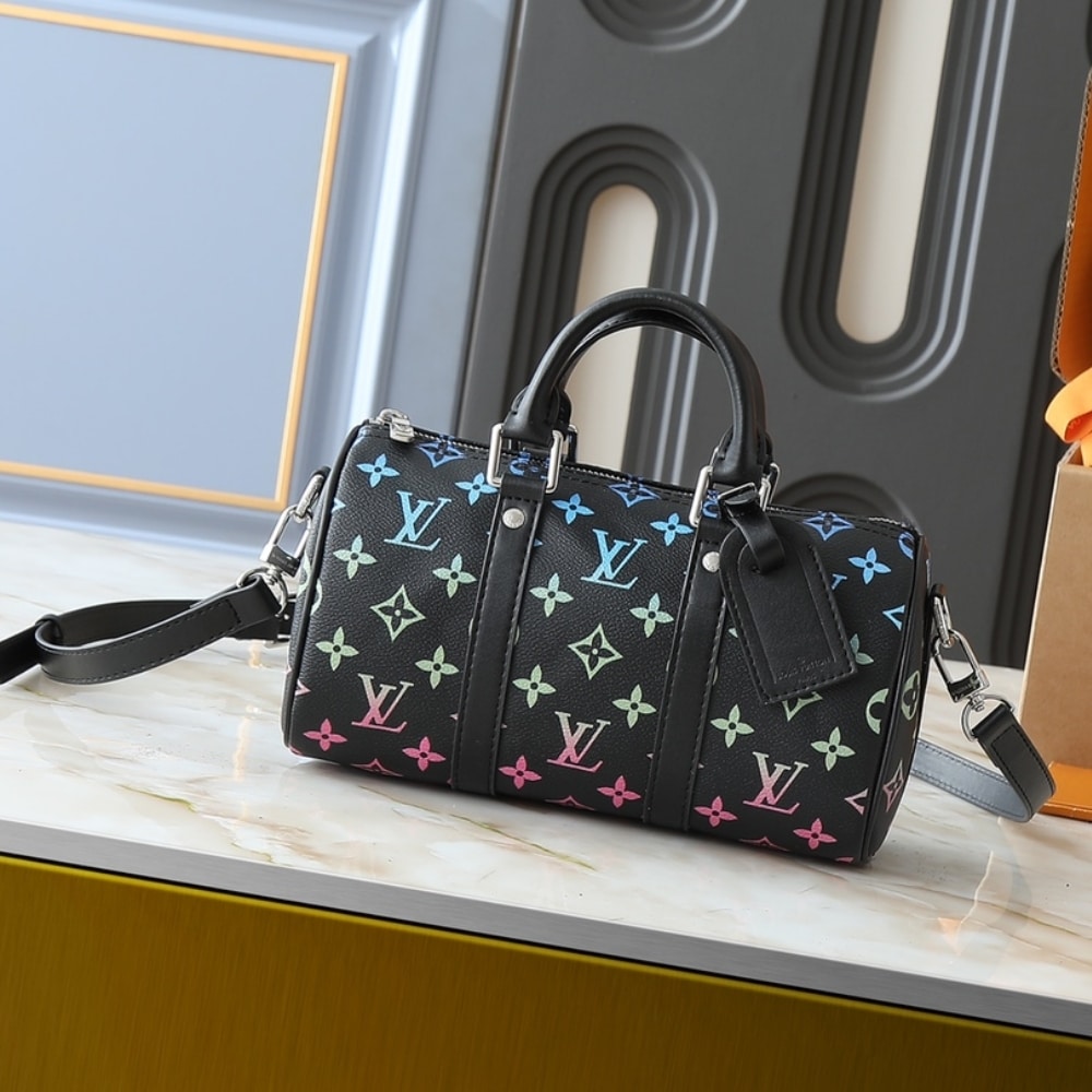 LOUIS VUITTON KEEPALL 25 GRADIENT BLACK 25CM