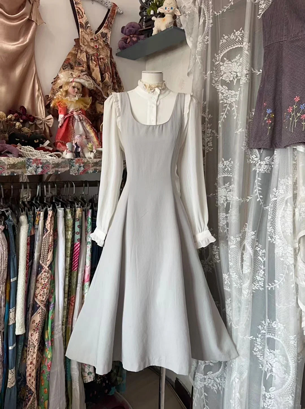 White floral vest camisole camisole fitted A-line long ball gown R7484