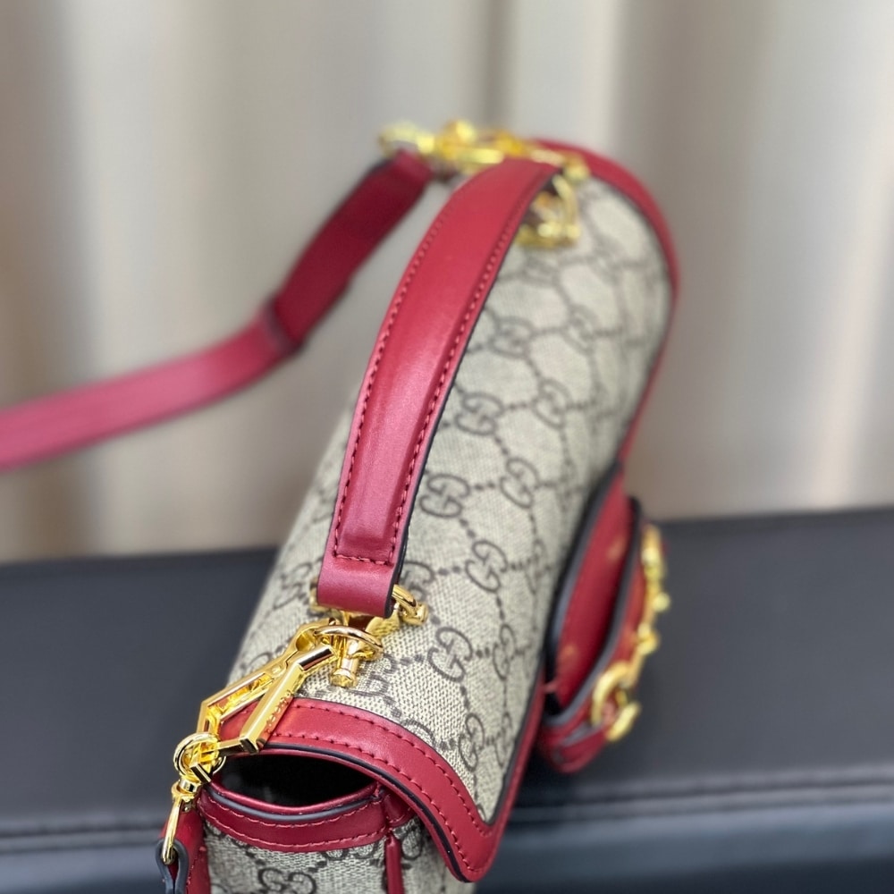 Gucci Horsebit 1955 Small Top Handle Bag Rosso Ancora Red ‎22Cm 815206 AAEC2 6207
