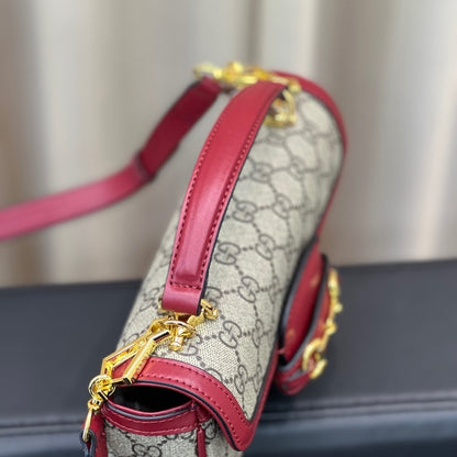 Gucci Horsebit 1955 Small Top Handle Bag Rosso Ancora Red ‎22Cm 815206 AAEC2 6207
