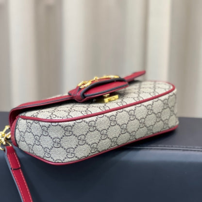 Gucci Horsebit 1955 Small Top Handle Bag Rosso Ancora Red ‎22Cm 815206 AAEC2 6207