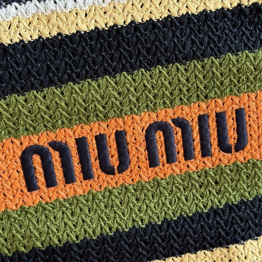 Miumiu Crochet Tote Bag Multicolor 38Cm