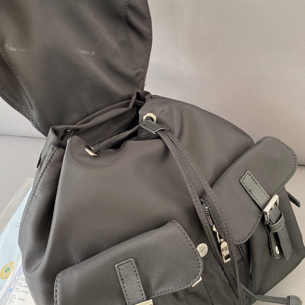 Prada Re Nylon Medium Backpack Black 30Cm 1BZ677 RV44 F0002 V OOO
