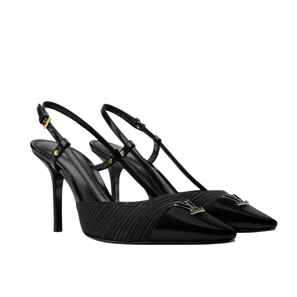 Louis Vuitton City Slingback Pump Black 1AITFI