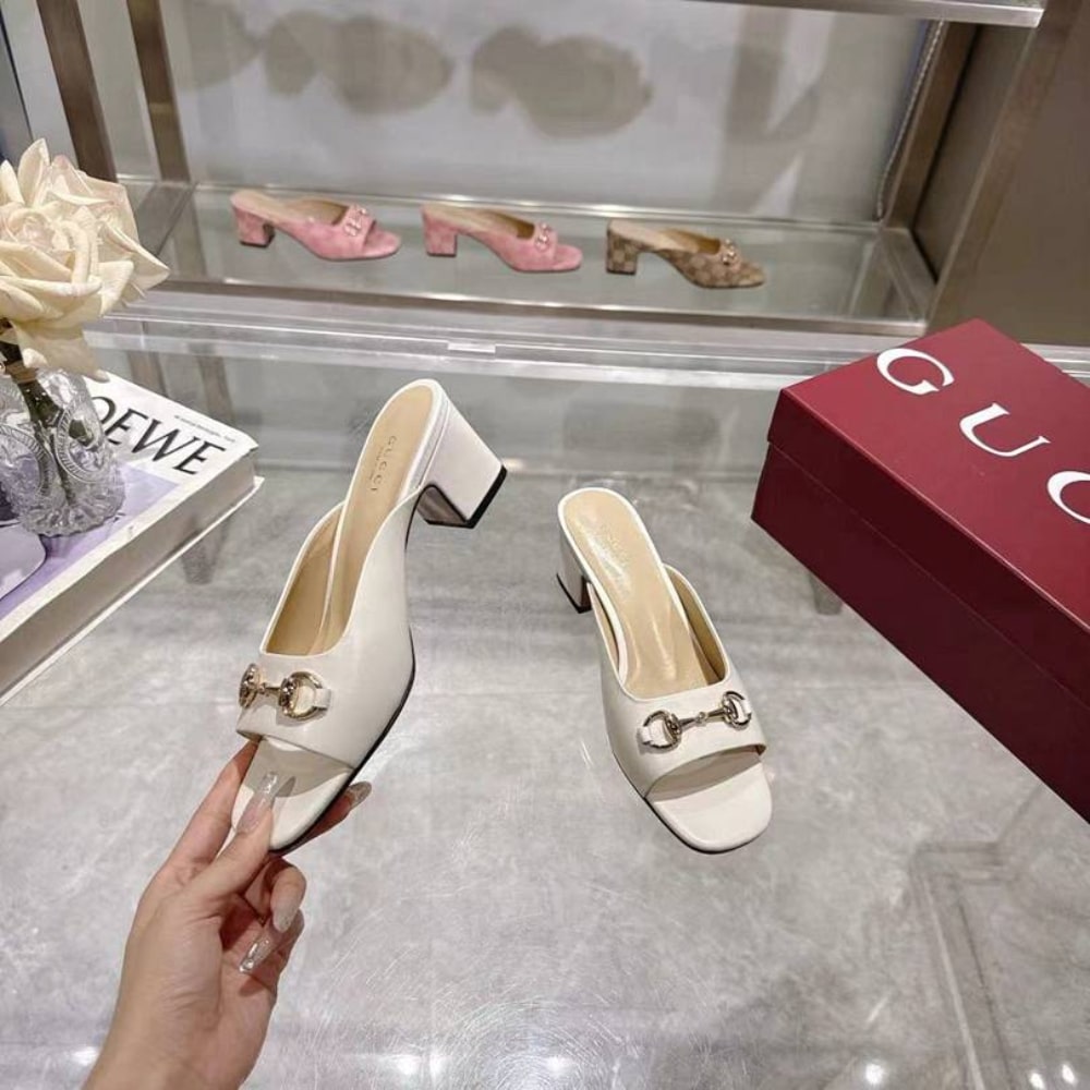 GUCCI WOMEN HORSEBIT SLIDE IVORY 816607 C9D00 9540