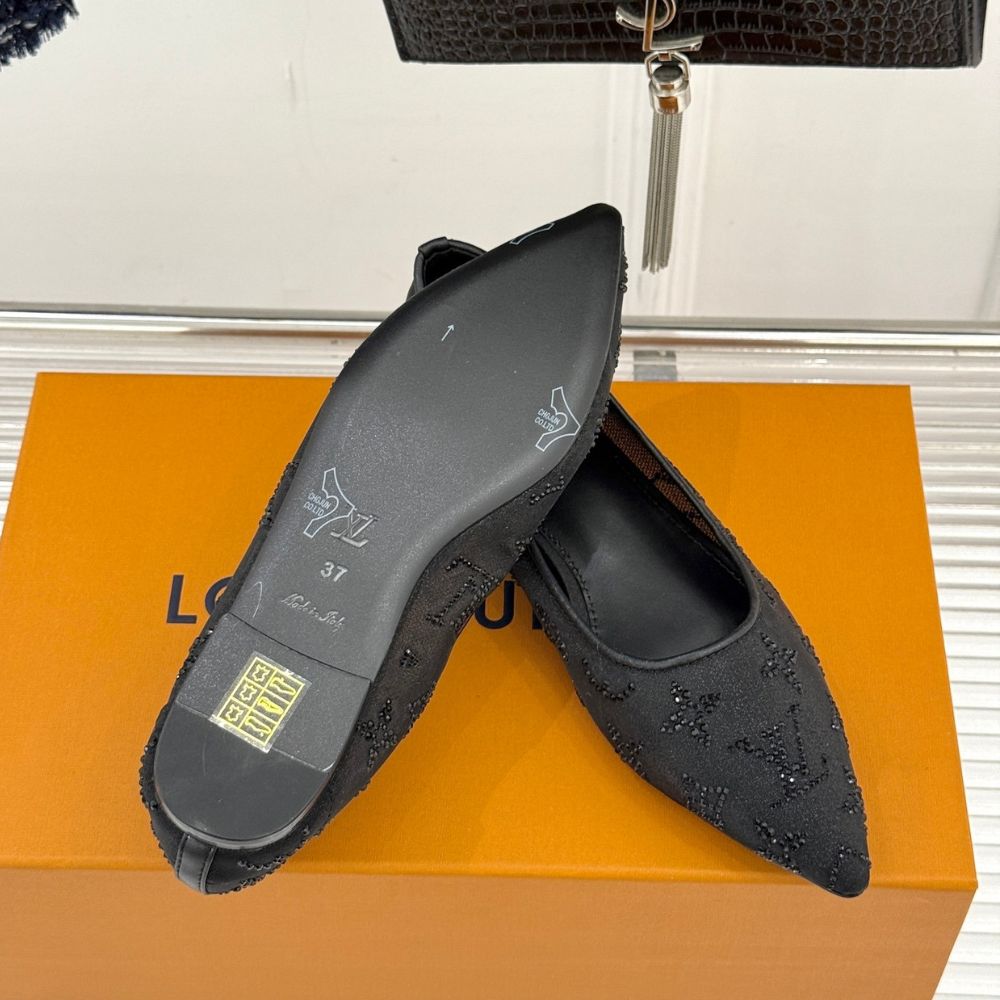 Louis Vuitton Gala Flat Ballerina Black 1AIDR8
